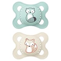 MAM Original Matte Baby Pacifier, Nipple Shape Helps Promote Healthy Oral Development, Sterilizer Case, Boy, 0-6 (Pack of 2)