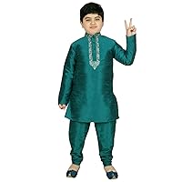 CREATIVE DONS Solid Plain Silk Festive & Party Ethnic Wear Kurta Pyjama Set Dress For Kid Boys