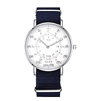 Circle of Fifths Nylon Watch for Men and Women, Music Pattern Art Theme Unisex Wristwatch, Musical Notes Lover Gift Idea
