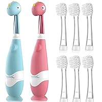Papablic Toddler Sonic Electric Toothbrush with Covers for Babies and Toddlers Ages 1-3 Years, Debby Bundle with Gina