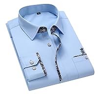 Men's Clothing Slim Fit Men's Shirt Casual Long Sleeve Printed Shirt