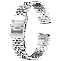 Universal Watch Stap Stainless Steel Replacement Band Quick Release Solid Metal Smartwatch Watch Bracelet for Men Women 18mm 19mm 20mm 21mm 22mm 23mm 24mm 26mm 28mm 30mm