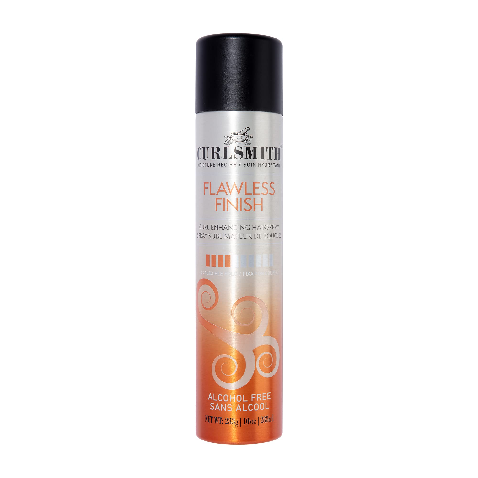 CURLSMITH - Flawless Finish Hairspray, Flexible Hold without Dryness, Alcohol Free, For Curly, Wavy and Coily Hair (10 oz)