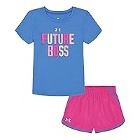 Under Armour baby-girls Short Sleeve Shirt and Shorts Set, Durable Stretch and LightweightClothing Set