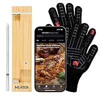 [New] MEATER 2 Plus Bundle | Premium Wireless Smart Meat Thermometer with BBQ/Oven Mitts | Extra Long Bluetooth Range, Multi Sensors, 1000°F Direct Heat Grilling | Perfect for BBQ/Grill/Oven/Air Fryer