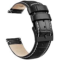 Ritche Quick Release Leather Watch Bands Genuine Leather Watch Strap for Samsung Galaxy Watch 6 Band Classic 43mm 47mm 40mm 44mm 18mm, 20mm or 22mm for Men and Women, Valentine's day gifts for him or her