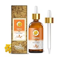 Tansy Oil (Tanacetum Vulgare) Essential Oil 100% Pure Natural Undiluted Uncut Therapeutic Grade Oil 100 ml with Dropper