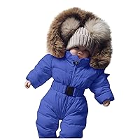 Infant Baby Girls Boys Romper Sets Warm Hooded Snowsuit Jumpsuit Down Coat Romper Padded Outwear Boys Insulated