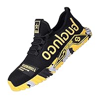Men Women Indestructible Work Shoes,Lightweight Safety Shoes Slip Resistant Work Sneaker Breathable Puncture Proof Shoes