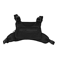 VGEBY Large Capacity Vest Chest Bag Lightweight and Comfortable Durable Canvas Material Backpacks for Workout Cycling Hiking Bags & Packs (Black)