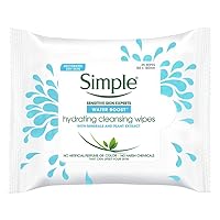 Water Boost Hydrating, Cleansing Face Wipes, 25 Ounce