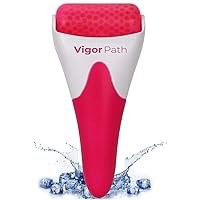 VIGOR PATH Ice Roller for Face, Eyes & Skin Care - Womens Gifts for Relaxation, Pain Relief & Anti-Aging - Face Roller Massager for Puffiness, Wrinkles & Migraine (Pink)