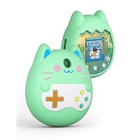 Silicone Cover Case for Tamagotchi Pix,Protective Skin Sleeve Shell Accessories for Interactive Virtual Electronic Pet Game Machine (Green)