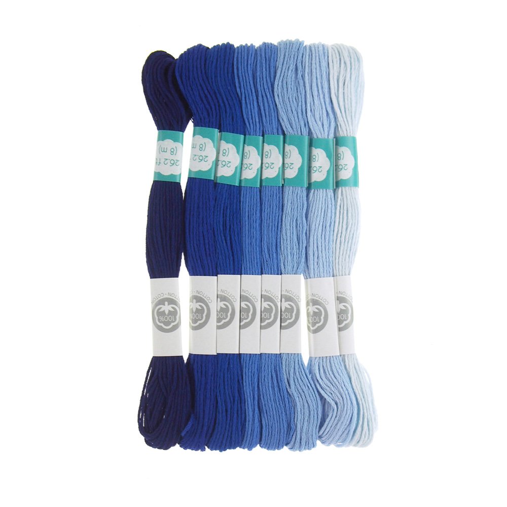 Homeford Cotton Embroidery Floss, 8.7-Yard, 8-Count (Blue Heaven)