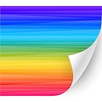 Pride Rainbow Patterned Adhesive Vinyl (Rainbow Vibrant Lines, 11