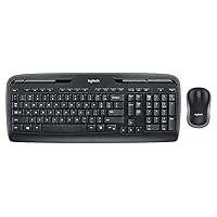 Logitech MK320 Wireless Desktop Keyboard and Mouse Combo — Entertainment Keyboard and Mouse, 2.4GHz Encrypted Wireless Connection, Long Battery Life (Renewed)