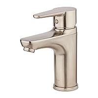 Pfister Pfirst Modern Bathroom Sink Faucet, Single Handle, Single-Hole, Brushed Nickel Finish, LG142060K