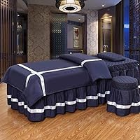 Massage Table Sheet Sets with Face Rest Hole Massage Table Skirt Spa Bed Cover Fitted Table Skirt Luxury Beauty Bedspreads for Beauty Salon Bed-g 70x185cm(28x73inch)