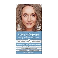 Tints of Nature 8C Ash Blonde Permanent Hair Dye, Nourishes Hair and Covers Greys, Ammonia-Free, 130ml