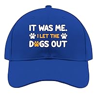 It was Me I Let The Dogs Out Dog Hat Hunting Hat Blue Womens Baseball Caps Gifts for Dad Baseball Hat