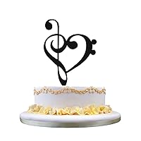 Musician Wedding Gifts,Music Note Silhouette Wedding Cake Topper