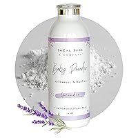 Natural & Organic Baby Powder - Talc-Free Formula with Arrowroot, Kaolin, Aspen Bark Extract for Soft Soothing Protected Sensitive Skin - Gentle Absorption - Lavender, 4oz
