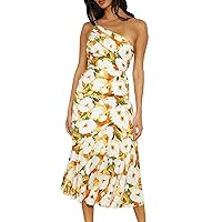 Flower Dresses for Women 2024, Summer Floral Mermaid Woman Western Spring Cotton Mothers Day Dress, S, XL