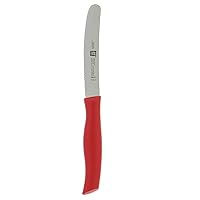 ZWILLING Twin Grip Serrated Utility Knife, 4.5-inch, Red