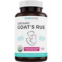 USDA Organic Goat's Rue - Increase Milk Supply for Breastfeeding & Herbal Lactation Support - Aid for Mothers - Non-GMO Goats Rue Lactation Supplement - 60 Vegan Capsules (No Pills, Tea, or Cookies)