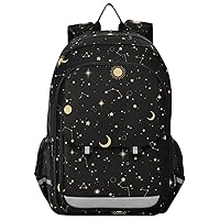 ALAZA Moon Sun Starry Night Backpack Bookbag Laptop Notebook Bag Casual Travel Trip Daypack for Women Men Fits 15.6 Laptop