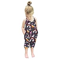 Baby Backless Strap Slouch Jumpsuit for Toddler Girls Cute Harem Halter Romper Pants with Pockets
