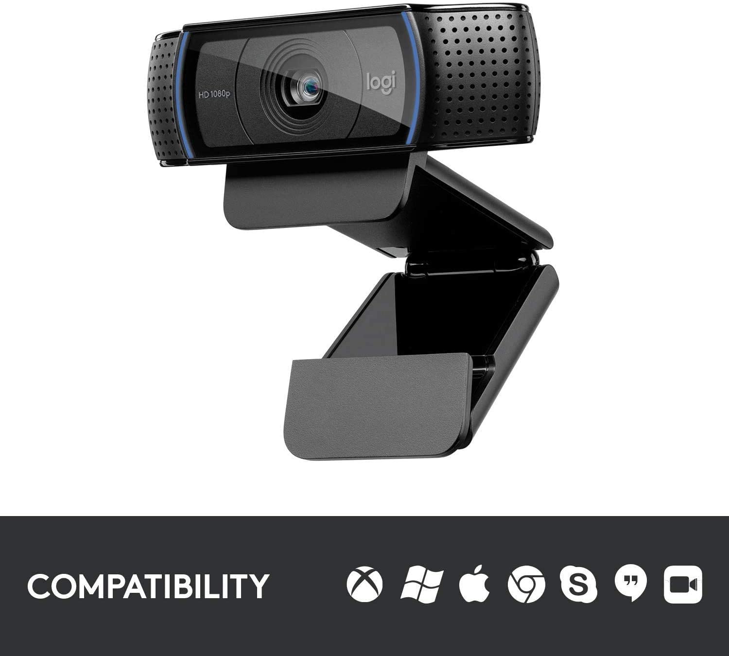 Logitech Webcam C920S HD Pro with Privacy Shutter - 1080p Streaming Widescreen Video Camera - Built in Microphone for Recording