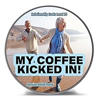 My Coffee Kicked in Stress Putty - Adult Fidget Toy for Coffee Drinkers - Gag Gifts for Caffeine Lovers -Funny Gifts for Morning People - Stocking Stuffers to Get People Moving