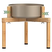 Vantic Dog Bowl Stand for X-Large Dogs, Adjustable Elevated Dog Food Stand for 6.5-11