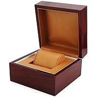 Watch Box Red Wooden Jewellery Watches Display Storage Box Single Watch Organizer Collection (Color : Red)