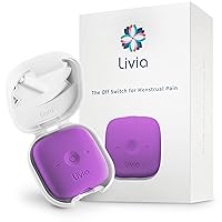 Livia Menstrual Pain Relief Device, Purple - The Off Switch for Period Pain - Portable Unit with Stick-on Pads for Period Cramps - Rechargeable - Up to 12 Hours Battery Life - Complete Kit