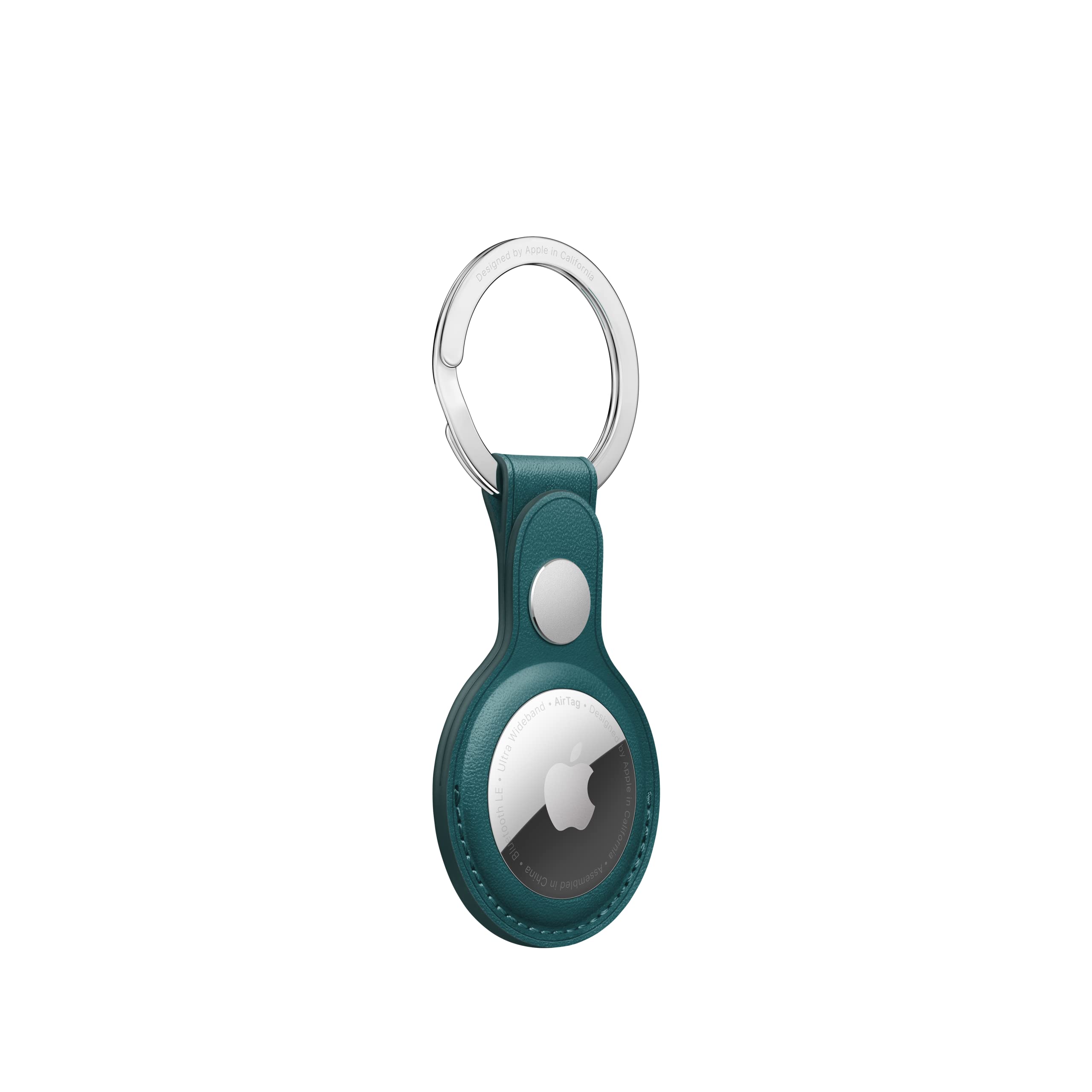 Apple AirTag Leather Key Ring - Forest Green