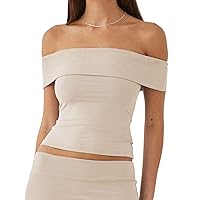Women's Sexy Cut Out Crop Tops Backless Long Sleeve Off Shoulder Bodycon Slim Fit Casual Crop Tee Top