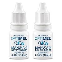 Manuka+ Honey Dry Eye Drops, Hydrate and Alleviate Symptoms of Chronic Dry Eye, Restore Eye Comfort, Pharmaceutical Grade Manuka Honey, Natural by Design, 0.34oz (Pack of 2)