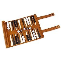 Andux Roll-up Leather Backgammon Board Game PGSLQ-01