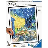 Ravensburger Van Gogh: Café Terrace at Night Paint by Numbers Kit for Adults - 23519 - Painting Arts and Crafts for Ages 14 and Up