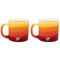Silipint: Coffee Mug 16oz: 2 Pack - Marigold - Silicone Handled Unbreakable Cups, Hot/Cold Drinks, Dishwasher-Microwave-Freezer-Oven Safe