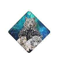 Tiger, Forest 2-Piece Set Of Car Aromatherapy Tablets, Suitable For Car Interiors, Bedrooms, And Bathrooms Square