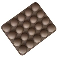 20 Cavity Semi-Ball Silicone Mold for Cake Chocolate Ice Tray Panna Cotta Pudding Jelly Candy (Semi-ball)