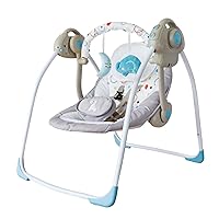 Electric Baby Swings, Portable Baby Swing for Infants to Toddler, Soothing Infant Swing with Intelligent Music Vibration Box, Rocking Chair Load Resistance: 6-25 lb, Applicable Object: 0-9 Months