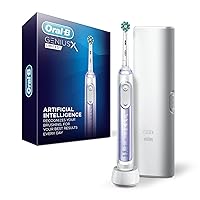 Oral-B Genius X Limited, Electric Toothbrush with Artificial Intelligence, Rechargeable Toothbrush (1) Replacement Brush Head, Travel Case, Orchid Purple