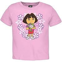 Dora The Explorer - Baby-Girls Flowers Infant T-Shirt 6-12 Months Pink