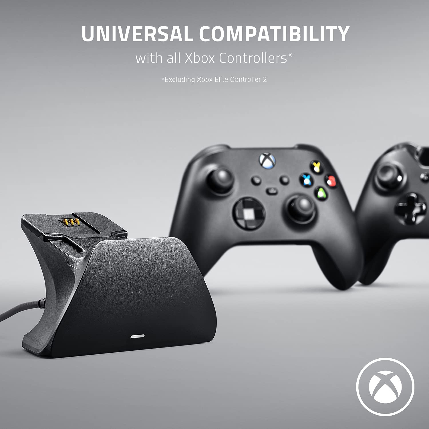 Razer Universal Quick Charging Stand for Xbox - (Universal Compatibility, Magnetic Contact System, Matches Your Xbox Controller, One-Handed Navigation) White