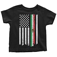 Threadrock Kids Mexican American Flag Toddler T-Shirt
