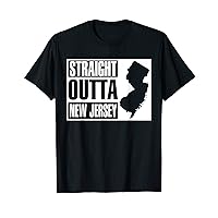 NJ State Map Straight Outta New Jersey T-Shirt